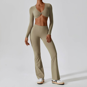OEM Fitness traspirante da donna abbigliamento sportivo ad asciugatura rapida per la corsa in bicicletta e Yoga con Logo anteriore di Design nudo <span class=keywords><strong>Sexy</strong></span> - Product Image 3