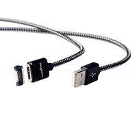 Câble d'alimentation magnétique HYTEPRO M519 4 broches Pogo USB A mâle 3A 5 à 24V conforme RoHS pour la charge et la synchronisation des données des équipements industriels