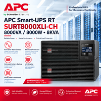 APC SURT8000XLI-CH 8000VA 8000W Online UPS 8KVA Smart-UPS RT 220V 380V Tower Rack Mount UPS untuk Server Pusat Data Tersedia di Stok