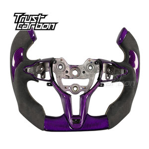 Volante de Fibra de Carbono Personalizado en Color Morado para Hyundai Elantra <span class=keywords><strong>N</strong></span>, I30 <span class=keywords><strong>N</strong></span>, <span class=keywords><strong>I20</strong></span> <span class=keywords><strong>N</strong></span>, Serie <span class=keywords><strong>N</strong></span>, Accesorios Interiores para Auto, Diseño Deportivo - Product Image 1