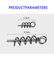 Lot de 100 attaches de pêche en acier inoxydable 304 à ressort torsadé pour leurres souples, accessoires de pêche durables