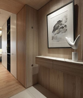 Panneau mural en fibre de bois de bambou sans formaldéhyde, grain de bois extrudé en PVC pour l'intérieur des villas, des hôtels et des chambres