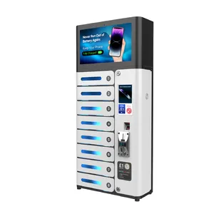 New steel mobile charger MIA Premium Pro Fingerprint Mobile Charging Locker with Coin Operated System for restaurant cafe