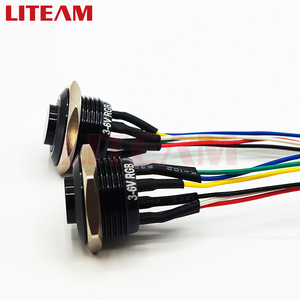 16 Mét RGB LED chiếu sáng nút nhấn tạm thời chuyển đổi màu đen ngắn cơ thể kim loại push <span class=keywords><strong>button</strong></span> chuyển hàn với đặc biệt khai thác - Product Image 4