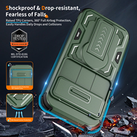 Étui robuste pour Google Pixel 11 Pro XL Pixel 10 Pro 9 avec cache-caméra coulissant et béquille, coque de protection antichoc
