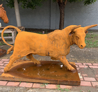 Statues de jardin en fonte grandeur nature de cheval et de cerf, décor de patio extérieur de luxe avec finition antique résistante aux intempéries, sculptures d'animaux