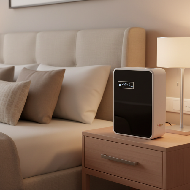 Custom Electric Wall-Mounted Commercial Low-Decibel Anhydrous Aroma Diffuser LED Light 101-200mL Capacity Household Use