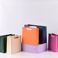 Tas Belanja Kertas dengan Pegangan Pita untuk Butik Pakaian, Perhiasan, dan Eceran dengan Logo