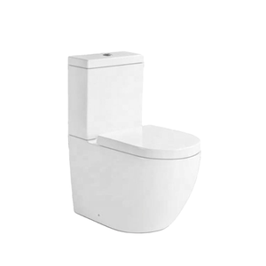 WC à double chasse, sans bride, en céramique, deux pièces, gain de place, design moderne, pour usage hôtelier - Product Image 3