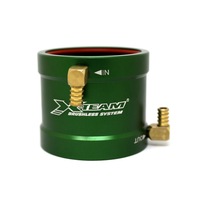Radiateur à gaine de refroidissement à eau triphasé X-TEAM modèle 40-40 pour moteurs brushless de bateaux RC (modèles 4068 et 4074)