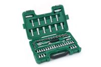 SATA 09004 Jeu de douilles 3/8 de 60 pièces, clé à cliquet, rallonge, joint universel, kit d'outils manuels pour l'entretien automobile, métal et plastique