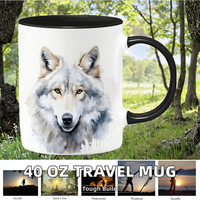 Tasse de voyage en grès écologique en céramique de conception européenne avec paille 400ml grande capacité