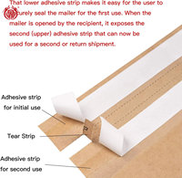 Sacs d'expédition en papier kraft 100% recyclables et réutilisables, sacs à fermeture autocollante avec impression UV quadricolore pour vêtements