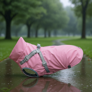 Harnais de pluie Pontis Cape S rose pour chien, imperméable, utilisation en extérieur - Product Image 3
