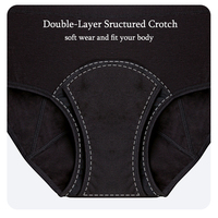 Culottes Menstruelles Anti-Fuites 4 Couches pour Hommes, Sous-Vêtements d'Incontinence pour Femmes, 50 ml