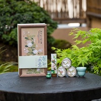 Nouveauté pour le Festival des Bateaux-Dragons : Coffret Cadeau Thé au Jasmin et Encens, Cadre Photo en Acier Inoxydable Style Chinois, Cadeau pour les Aînés