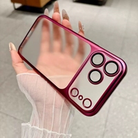 Coque de téléphone fine en PC mat givré effet métallique pour iPhone 18 17 Pro Max 16 15 avec protection d'objectif