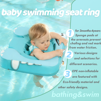 WaterDream Siège de bain non gonflable pour bébé, flotteur de piscine en PVC et mousse EPE, bouée de sécurité pour enfants, aide à la natation, utilisable en piscine et pour le bain de bébé