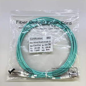 Factory Direct 3M LC to LC OM3 Multimode Duplex Fiber Patch Cord 50 125 Aqua LSZH Fiber Optic <b>Cable</b> for 10G Data Center Network - Product Image 1