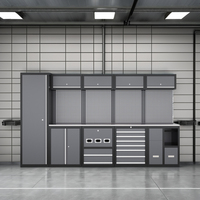 Etabli de garage en métal acier personnalisable avec armoire à outils à tiroirs pour poste de travail d'atelier et banc d'établi