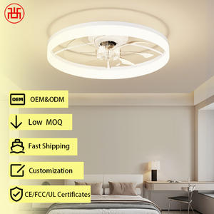 <b>Smart</b> Bedroom <b>Ceiling</b> <b>Fan</b>, Flush Mount, <30dB Quiet, Adjustable Color & with Timing, Dimmable 6-Speed, APP/Remote Control - Product Image 1