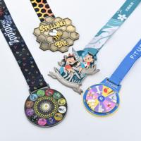 Médaille personnalisée en métal plaqué or antique en forme de nid d'abeille pour les activités scolaires
