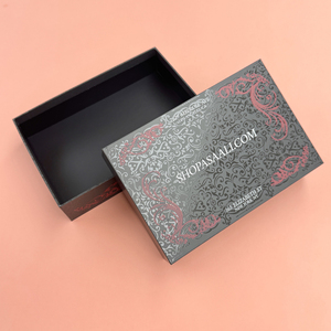 Biểu Tượng Tùy Chỉnh Sinh Thái Thân Thiện Sang Trọng Màu Đen Kính Thiên Văn Hộp UV In Ấn Nắp Và Cơ Sở Cứng Nhắc Các Tông Quà Tặng Bao Bì Hộp Cho Quần Áo - Product Image 1