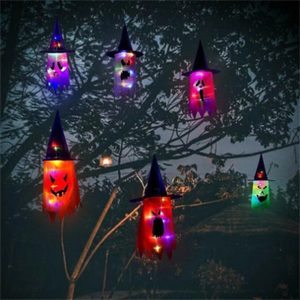 Glowing Luminous Halloween Đảng trang trí phù thủy <span class=keywords><strong>hat</strong></span> đèn <span class=keywords><strong>LED</strong></span> cho trẻ em Đảng ngoài trời trang trí nội thất cây treo trang trí Wizard <span class=keywords><strong>hat</strong></span> - Product Image 2