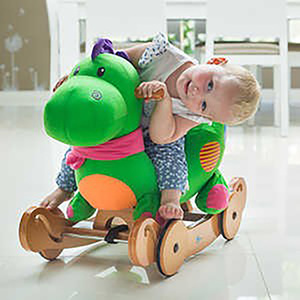 En gros personnaliser mignon ride sur rocker cheval jouets anime en peluche cheval jouet en bois chaise berçante pour bébé - Product Image 1