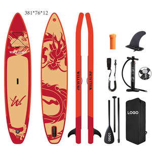 Tabla de SUP de Competición 12'6/381cm, Doble Capa, Inflable, con Aleta US Race Fin BLUE CURVE 381cm, Tabla de Competición - Product Image 6