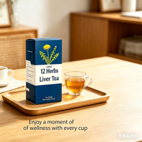 OEM ODM Mélange Herbal Premium de 12 Herbes Naturelles pour le Soutien Hépatique : Pissenlit, Réglisse, Baies de Goji, Fruit du Moine, Citron Aromatique