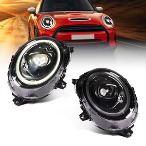 Phare avant noir archaïque pour MINI Cooper Cooper S F55 F56 F57 JCW F54 2014-2017 pour phares halogènes d'origine - Product Image 1