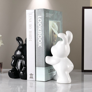 Panali eco-friendly coniglio fermalibri ornamenti creativi in ceramica Desktop <span class=keywords><strong>decorazione</strong></span> per la <span class=keywords><strong>casa</strong></span> per armadietto del vino soggiorno ingresso libreria - Product Image 3