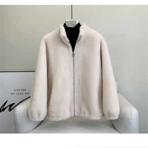 Cappotto Invernale in Pelle di Pecora per Donna, <span class=keywords><strong>Giacca</strong></span> Casual Calda in Vera Pelliccia di Lana JT3318 - Product Image 2