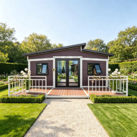 Casa Contenedor Expandible Moderna, Casa Prefabricada Modular de Lujo con Terraza para Jardín o Anexo
