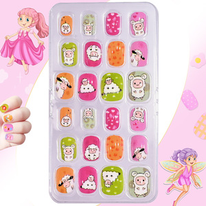 Lot de 120 faux ongles pour enfants, design mignon, à presser, couvrance totale - Product Image 6