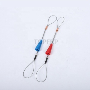 อุปกรณ์เสริมสายร้อยสายไฟสีแดงและสีน้ำเงิน ตัวล็อคเชือกเหล็ก - Product Image 1