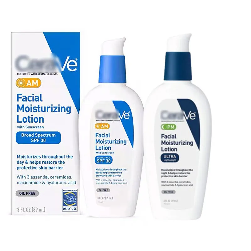 CeraV Moisturizing Facial Lotion AM PM Day Night Lotion With SPF30 Repair Sensitive Skin Nicotinamide Ceramide Cream 89ml
