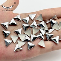 CY 4 Clous thermocollants en aluminium, strass à base plate ou ronde, 2mm-8mm, argent, or, couleurs variées, pour denim, sacs, chaussures, vêtements