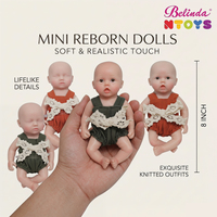 Poupées Reborn Belinda 6 pouces, corps entier en silicone souple, poupées Reborn réalistes, kit de poupées nouveau-né en silicone, jouets pour bébés, cadeaux