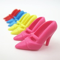 Modèle en plastique de style mixte, jouet éducatif, échelle 1:6, sandales à talons hauts, bottes, chaussures de poupée colorées assorties pour poupée Bjd