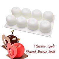 Moule en silicone pour fruits - Moule à glaçage écologique pour desserts aux pêches, pommes, poires, prunes, citrons, ananas, mangues, oranges et cerises