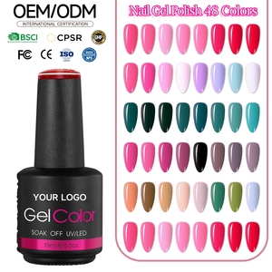 โรงงานผลิตยาทาเล็บแบบ OEM ODM ผู้จัดจำหน่ายยาทาเล็บเจล 48 สี พร้อมตัวอย่างฟรี ยาทาเล็บเจล UV LED สำหรับร้านทำเล็บและความงาม - Product Image 1