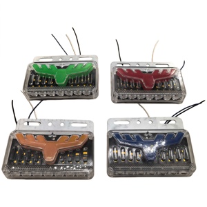 High Quality Truck Lighting System <b>Parts</b> Truck <b>Universal</b> LED Deer-shaped Side Light Red White Blue Green Orange 24V - Product Image 3