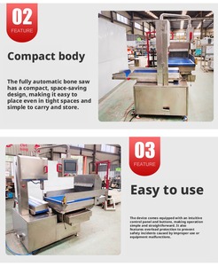 Automatic Double Blade Meat Slicer <b>Bone</b> <b>Saw</b> Cutter High Efficiency Meat Processing Machine for Ribs and Pet Food - Product Image 5