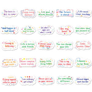 50 Autocollants inspirants en anglais avec des phrases positives, des slogans textuels, pour journal, téléphone, ordinateur, décoration imperméable - Product Image 3