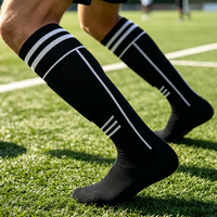 Chaussettes de football athlétiques personnalisées avec logo, antidérapantes, respirantes, rembourrées, fines, tricotées pour hommes, femmes, enfants, sports d'équipe, vente en gros