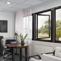 La última ventana abatible de aluminio de doble acristalamiento con función deslizante Precios competitivos y diseño de marco Ventanas exteriores