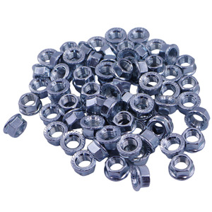 Pack de 500 écrous en acier au carbone à filetage fin M10, face à bride, 1,25 mm, pour pièces de générateurs essence et diesel, équipement de production de gaz - Product Image 1