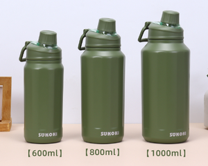 600 800 1000ml The Screw Cap Features Two Drinking Options <b>Straw</b> Cup - Product Image 5